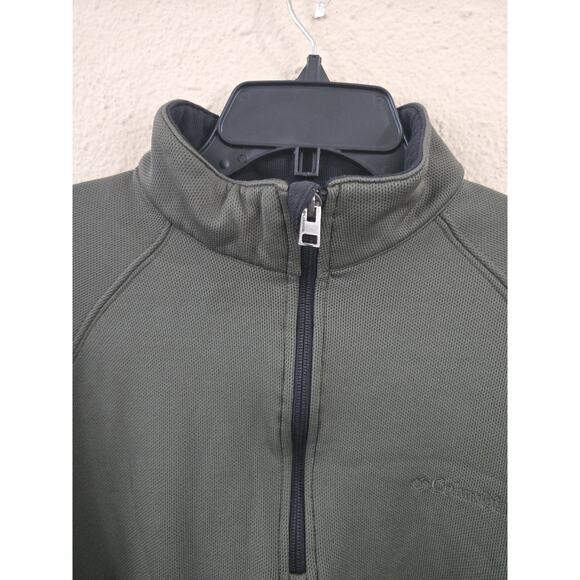 Columbia Fleece 1/4 Zip Mens Quarter Pullover, Olive Green, Size XL - Picture 5 of 5